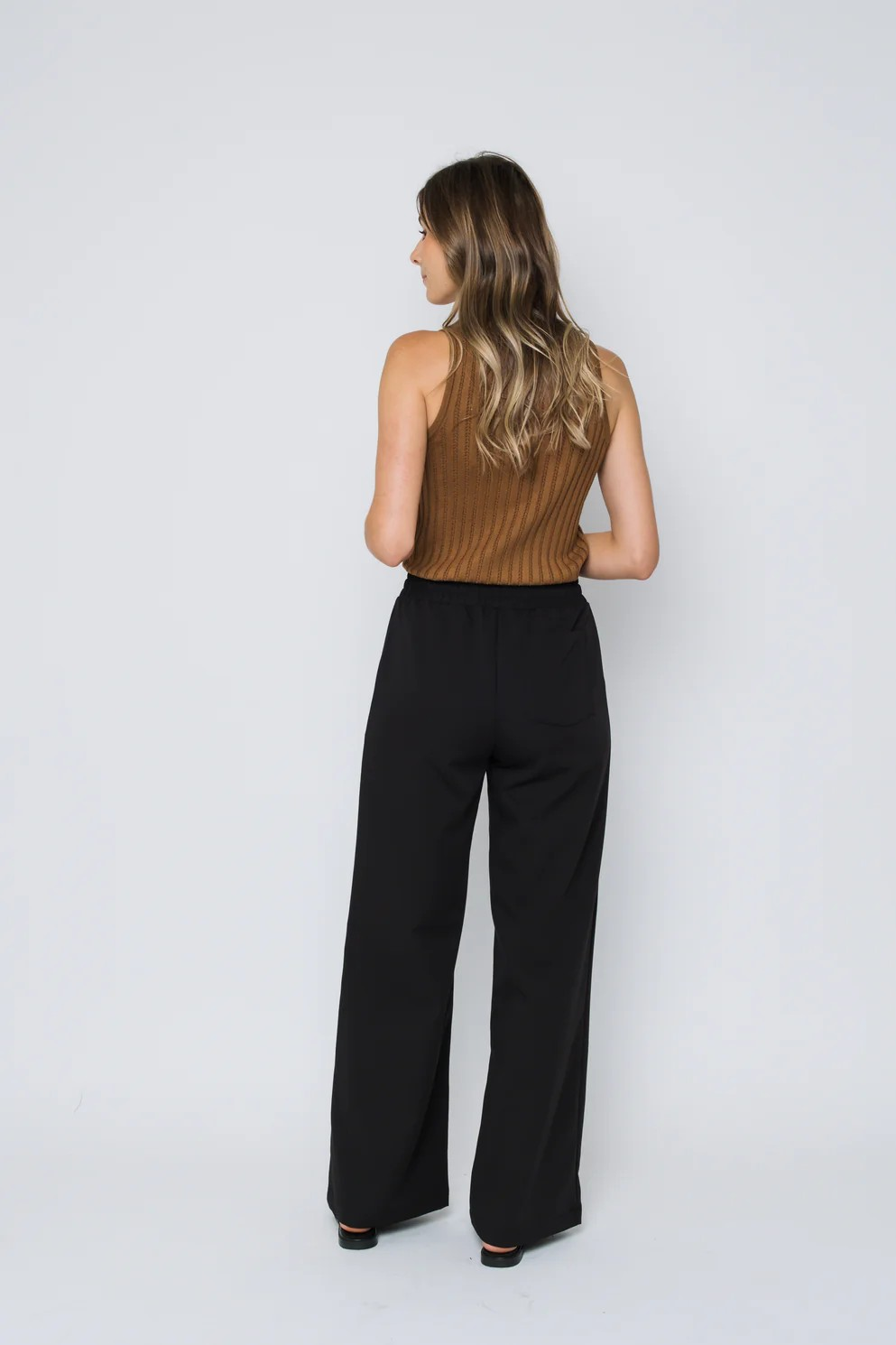 CHLOE WIDE LEG PANT - black, houndstooth or olive
