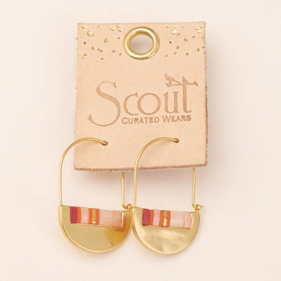 GOOD KARMA HOOPS - pink multi / gold