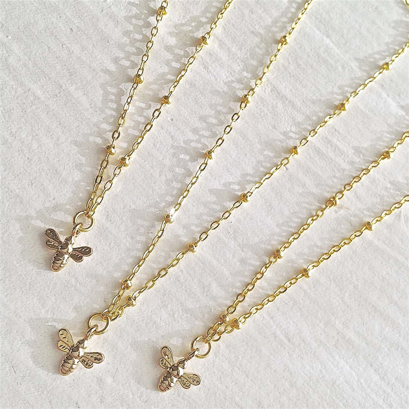 "BEE"YOUTIFUL CHARM NECKLACE - gold or silver