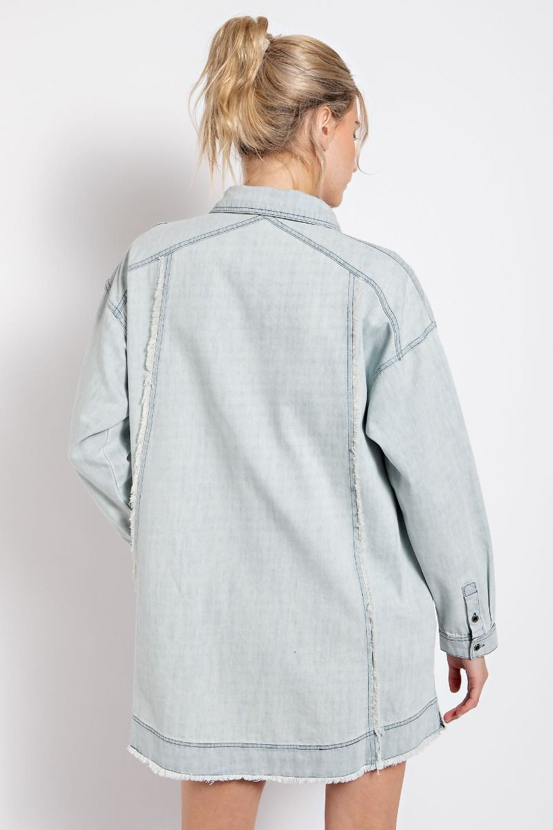 AURA DENIM SHIRT DRESS - dark or light denim