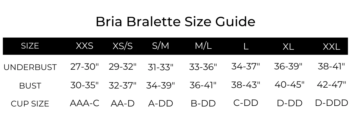BRIA BRALETTE -bronze or black
