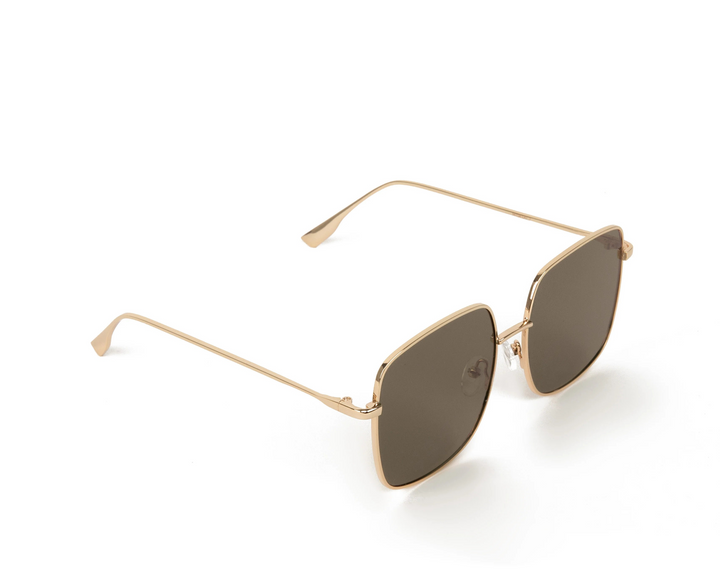 KAYA SQUARE SUNGLASSES - gold, gold olive, silver grey or rose gold brown