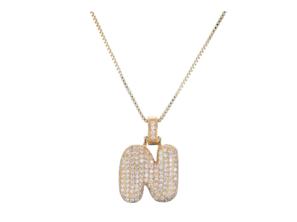 MIKA PAVE BUBBLE LETTER CHARMS