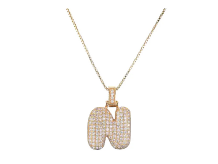 MIKA PAVE BUBBLE LETTER CHARMS