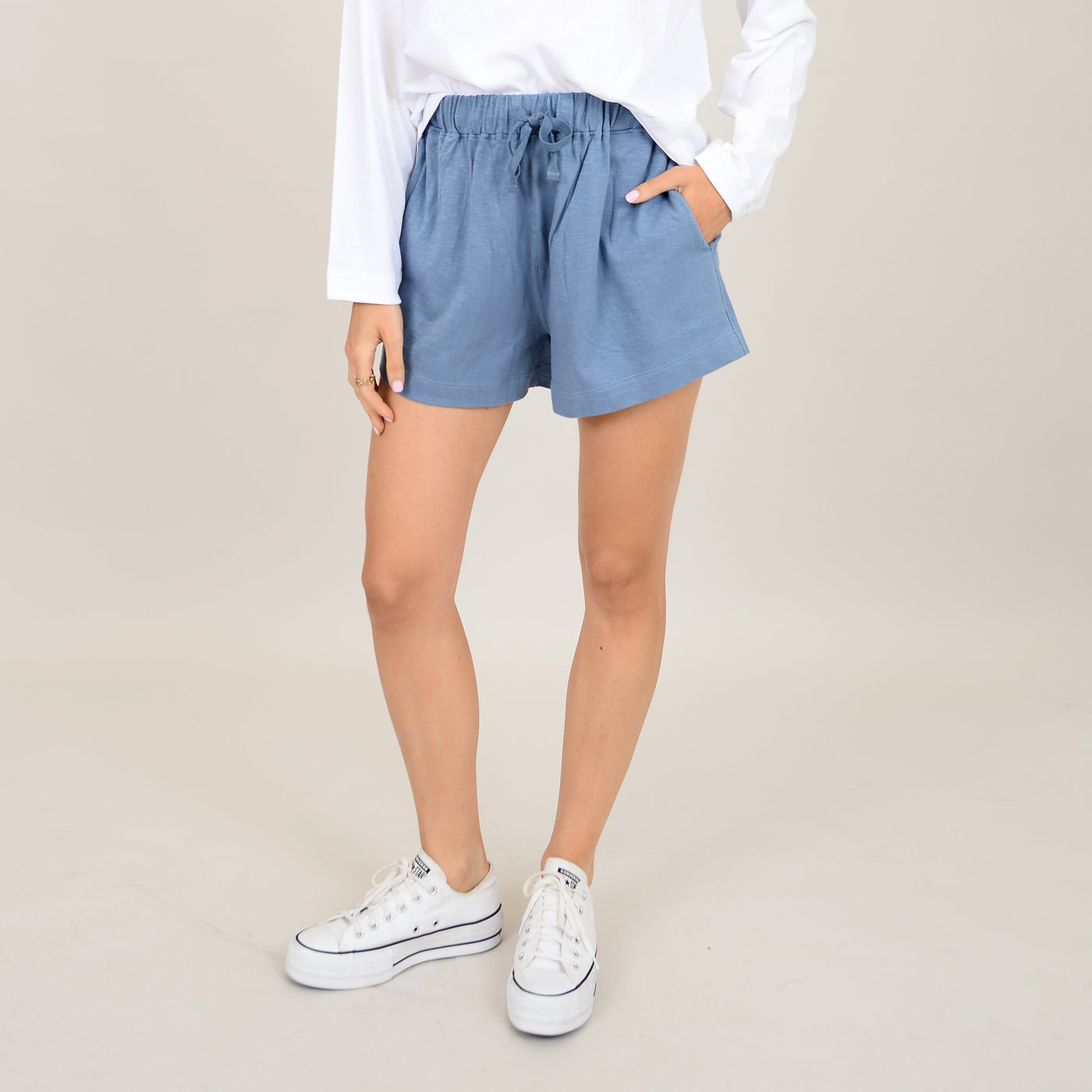 SHORTY SHORTS - olive or coronet blue