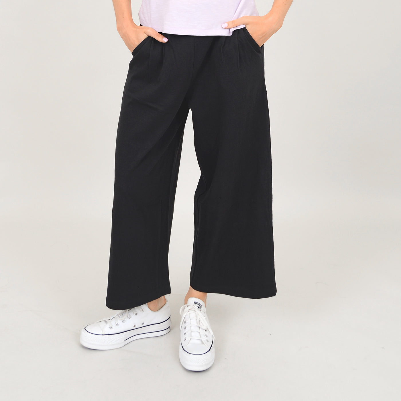 VICTORIANA WIDE CROPPED PANT - olive, terracotta or black