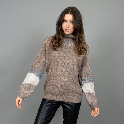 BRITANNIA MOCK NECK SWEATER