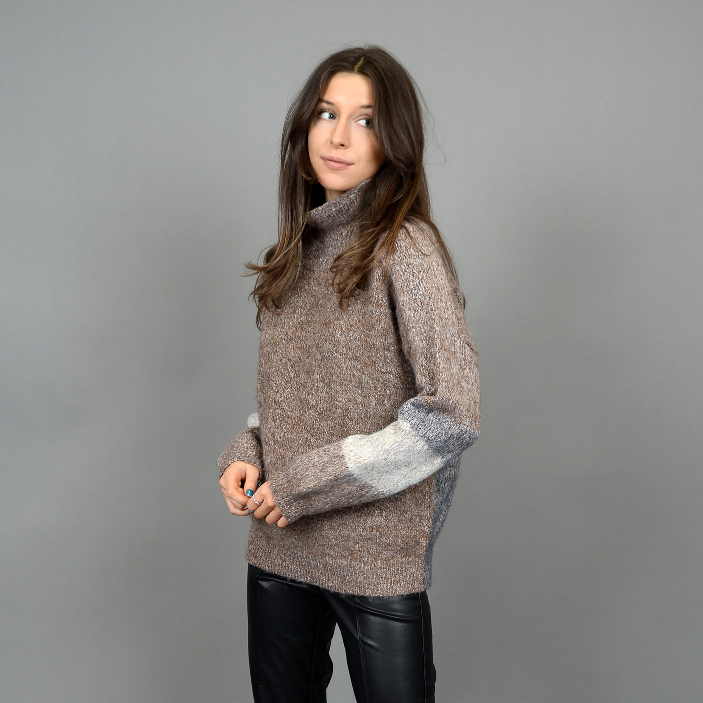 BRITANNIA MOCK NECK SWEATER