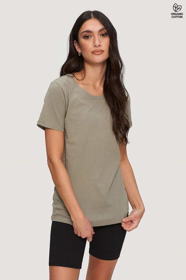 ORGANIC EAZY TEE - black, olive, stone grey or beige
