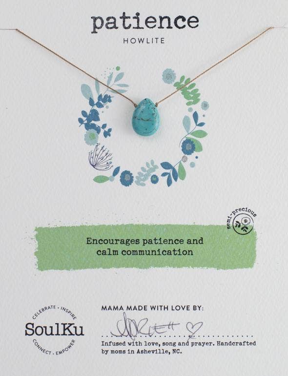 HOWLITE SOUL-FULL OF LIGHT NECKLACE - PATIENCE