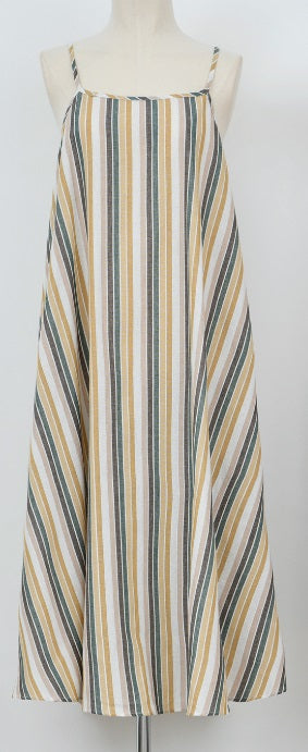 ERINA BOW DRESS - khaki clemence