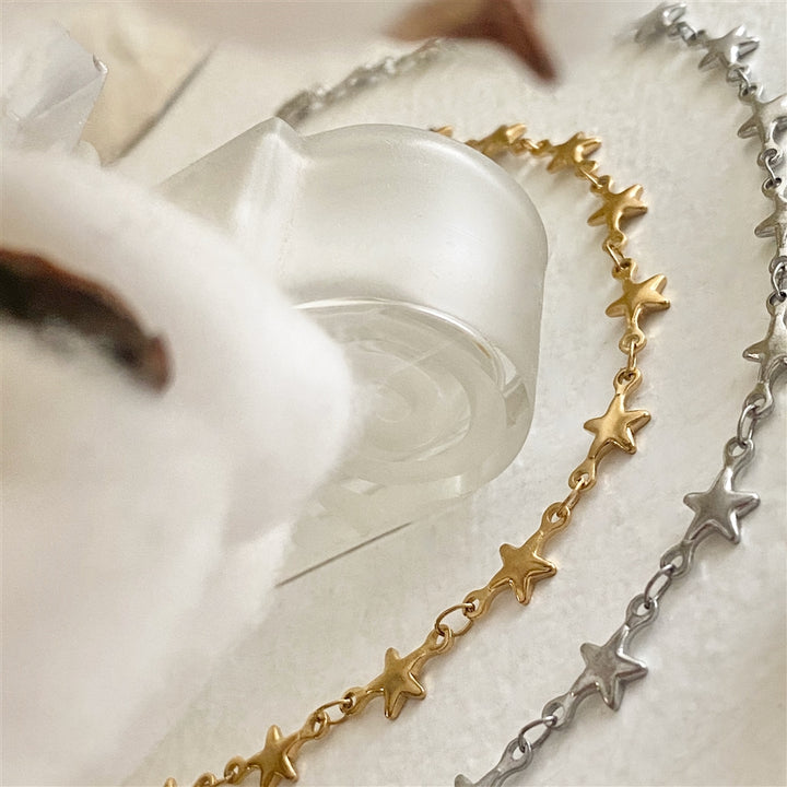"CENTAURI" STAR CHAIN ANKLET - gold or silver