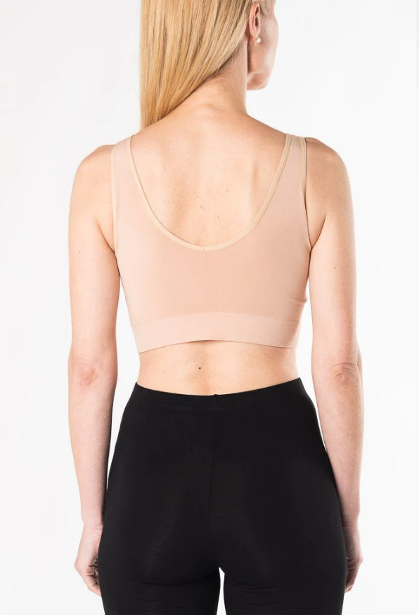 ESSENTIAL V-NECK BRALETTE - beige, black or pink