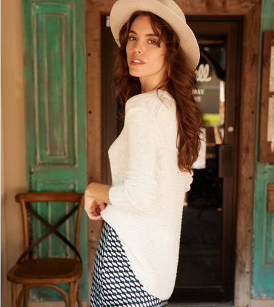 HARLOW SWEATER -white, sunny lime or vista blue