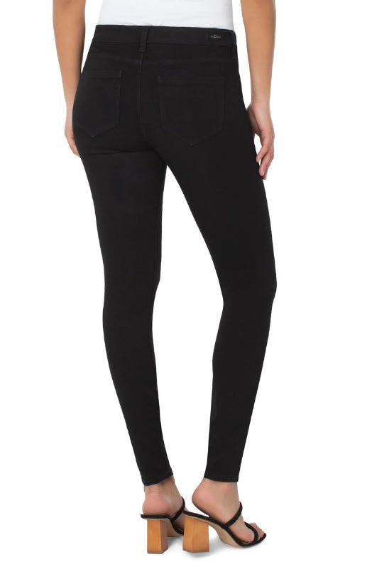 ABBY SKINNY - black rinse 30"