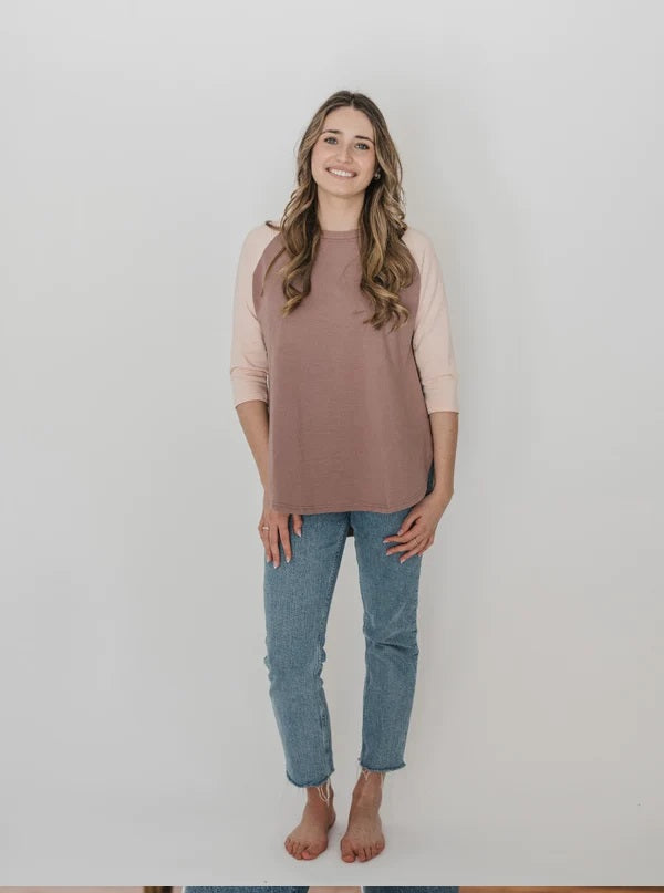 EAST END SWEATER - mauve/peach