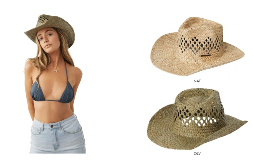 STRAW HAT - OLIVE UNDER