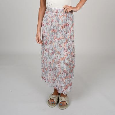 TAYLOR FLORAL PLEATED SKIRT