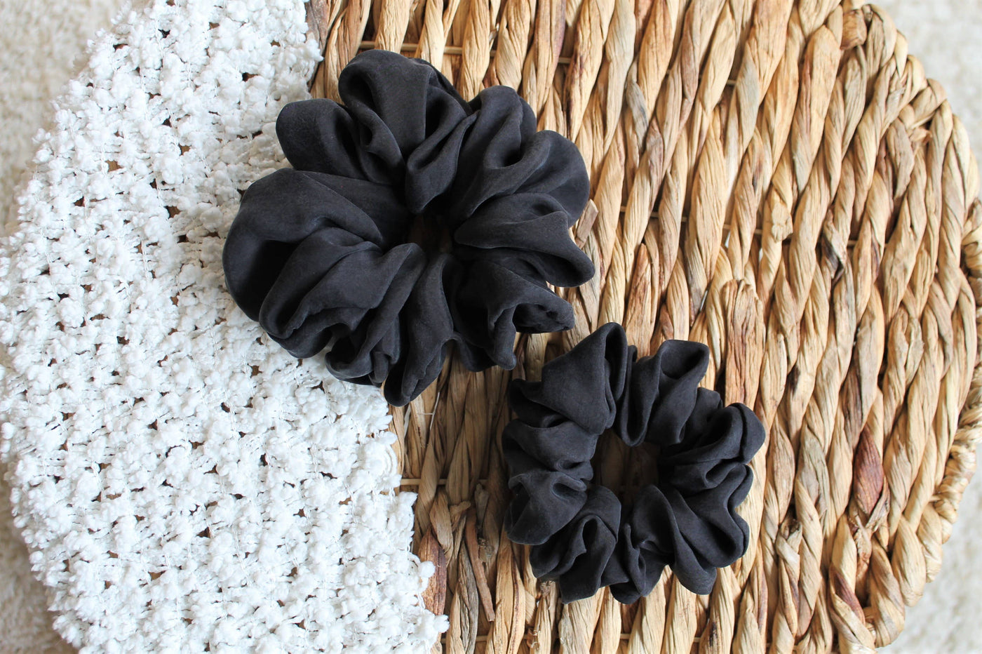 BLACK SCRUNCHIE - regular or luxe
