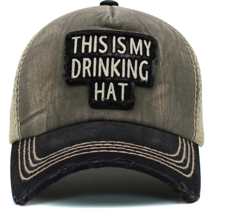THIS IS MY DRINKING HAT MESH VINTAGE BALLCAP