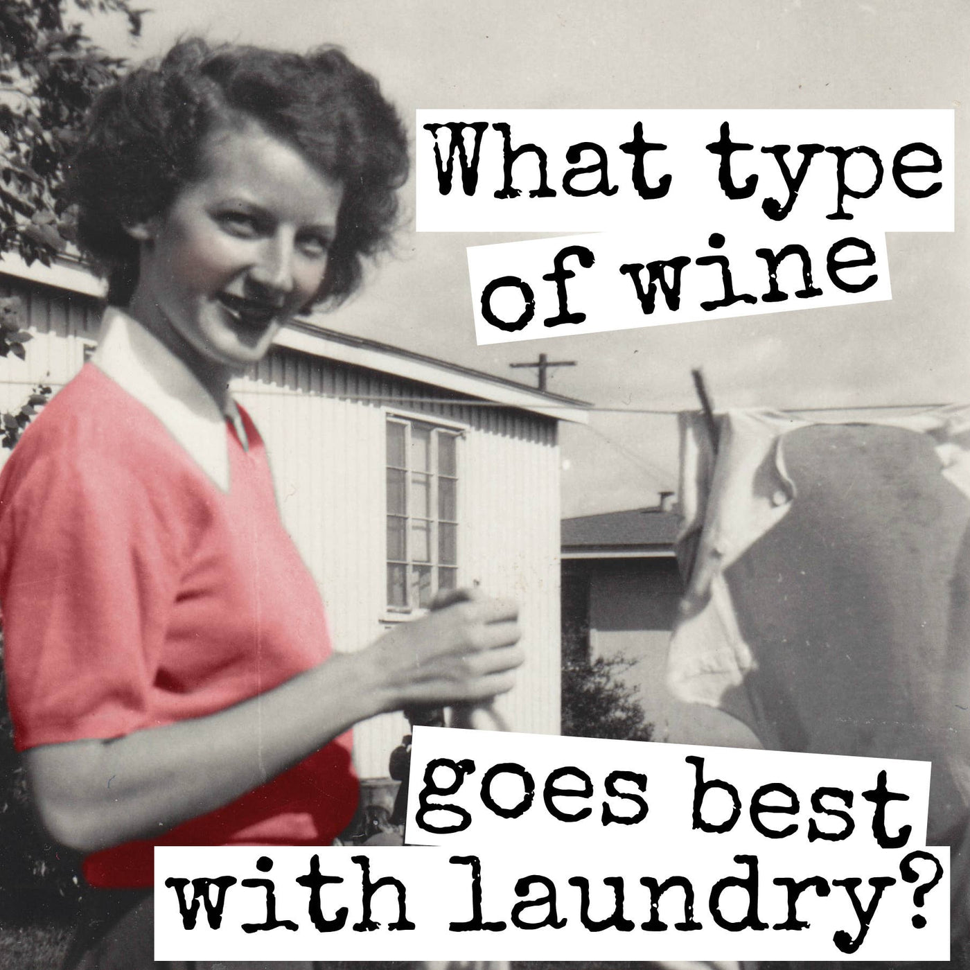 What Type Of Wine Goes Best With Laundry? Fridge Magnet