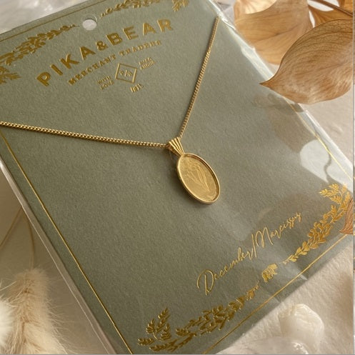 LE CLOS BIRTH FLOWER PENDANT NECKLACE