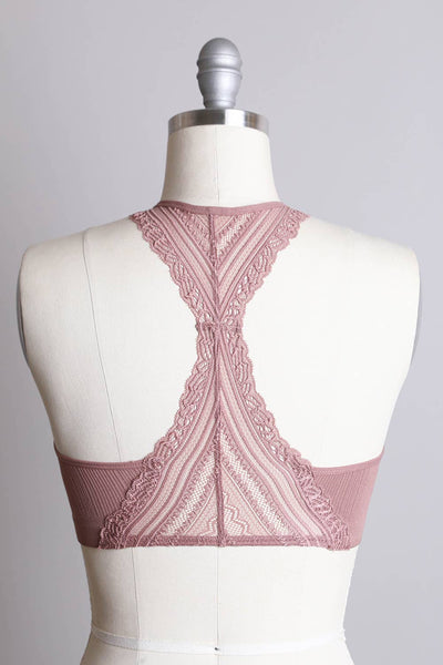 LACE RACERBACK BRALETTE - 5 colours