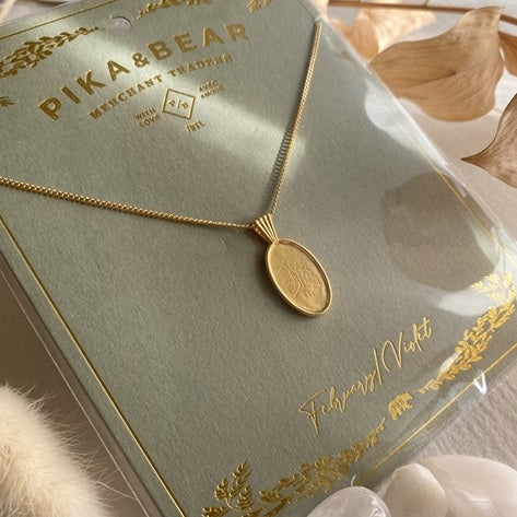 LE CLOS BIRTH FLOWER PENDANT NECKLACE