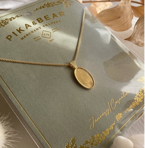 LE CLOS BIRTH FLOWER PENDANT NECKLACE