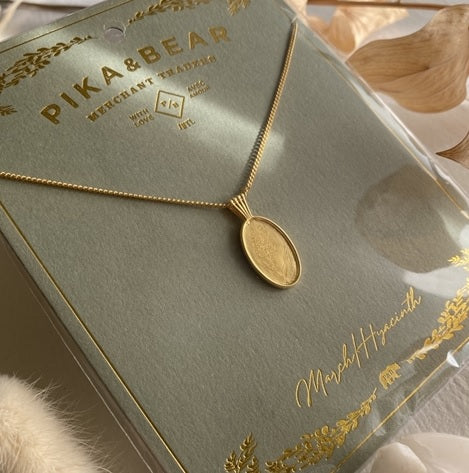 LE CLOS BIRTH FLOWER PENDANT NECKLACE