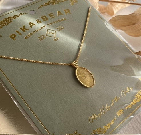 LE CLOS BIRTH FLOWER PENDANT NECKLACE