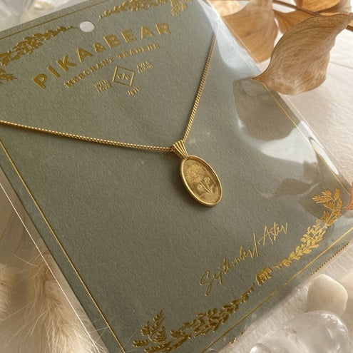 LE CLOS BIRTH FLOWER PENDANT NECKLACE